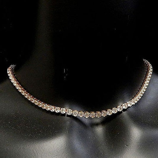 4mm Bling Diamond Tennis Chain Necklace 15 Inches